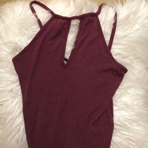 Maroon tank top Urban Outfitters